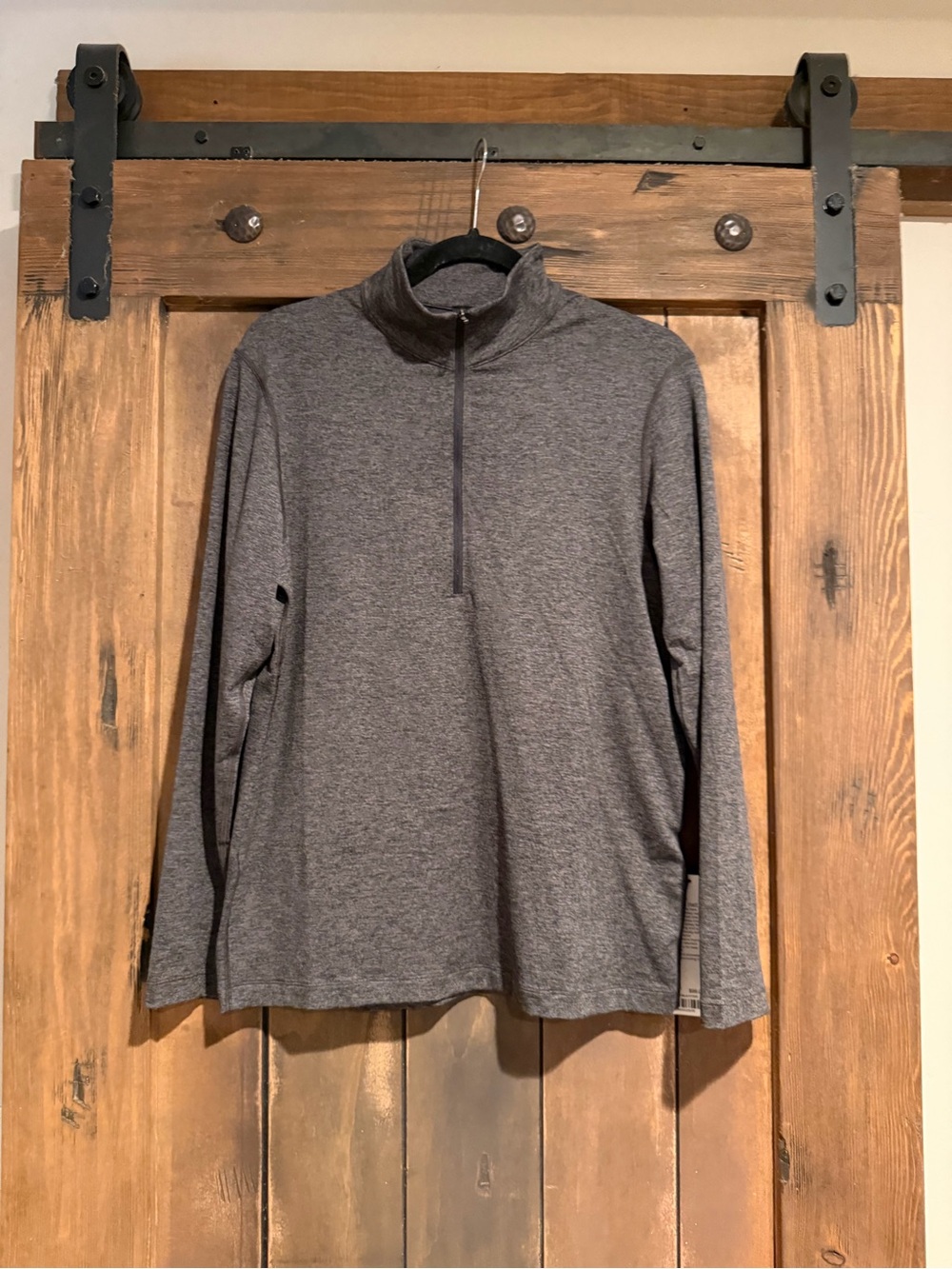 lululemon athletica Men's Heather Gray Half-Zip Sweater